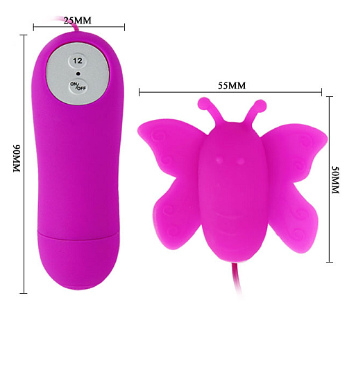 Vibrační motýl - 12 vibračních režimů