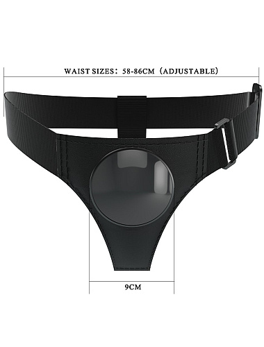 Postroj s popruhem - Harness Briefs Black