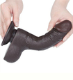 Tmavé dildo s přísavkou