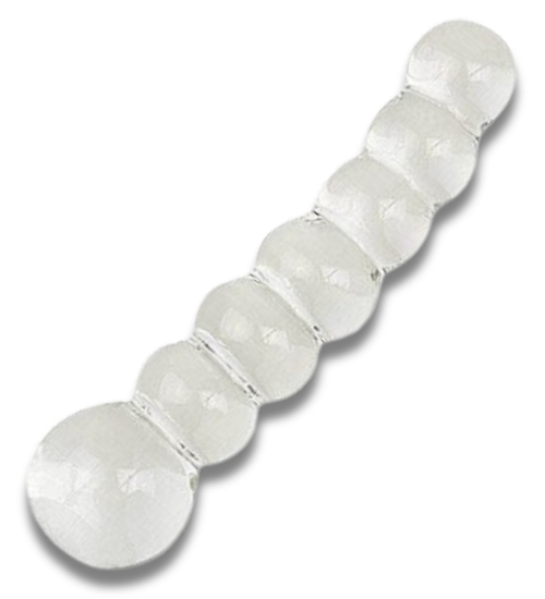 Sférické skleněné dildo
