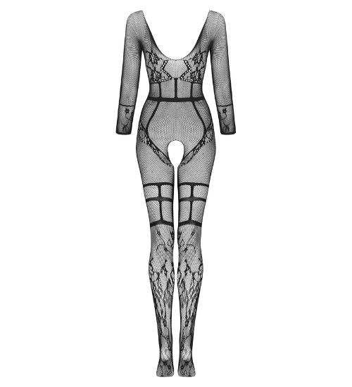 Černé bodystocking s dlouhým rukávem