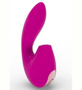 Růžový vibrátor se sací stimulací klitorisu