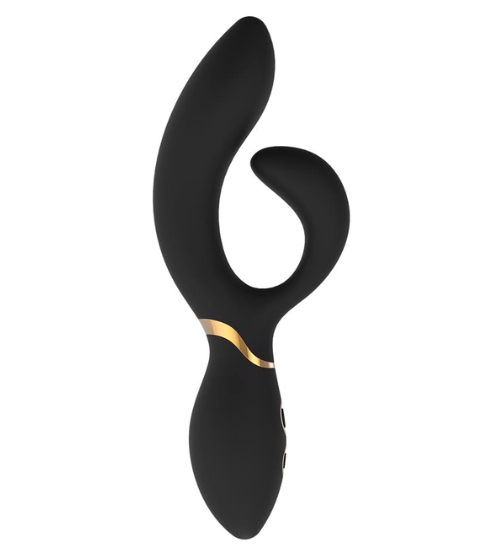 Elegantní černý králičí vibrátor