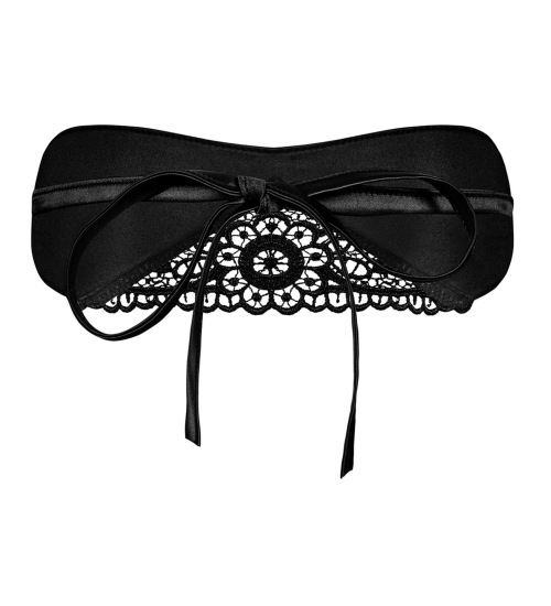 Černá saténová maska