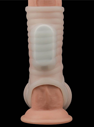 Žebrovaný návlek na penis a varlata