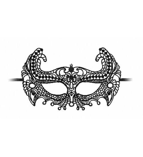 Černá krajková maska na oči