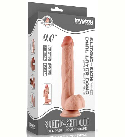 Realistické dildo s pohyblivou kůží