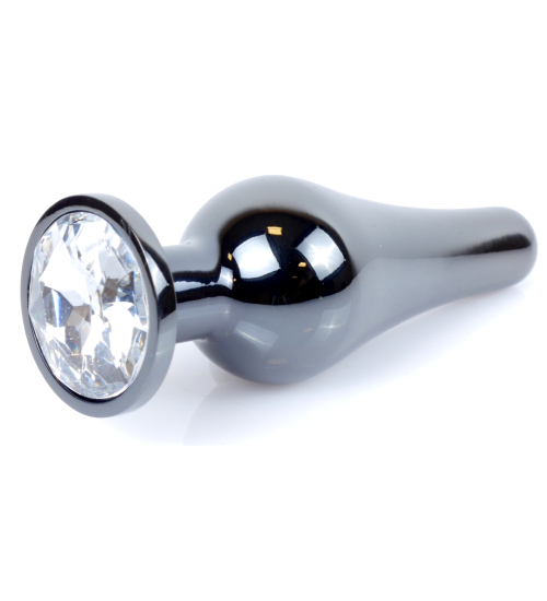 Černý anální kolík s diamantem