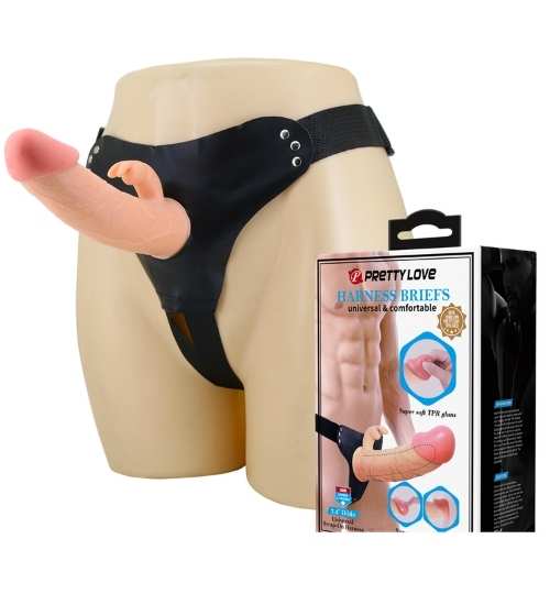 Měkký strap-on s králíčkem