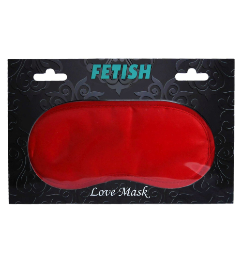 Červená saténová maska na oči
