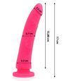 Neonově růžové silikonové dildo s přísavkou