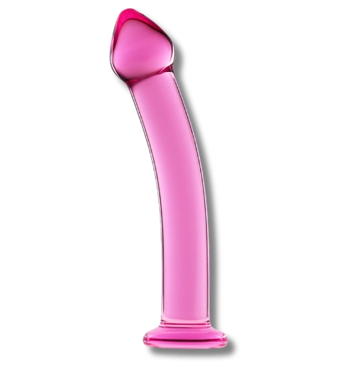 Růžové skleněné dildo