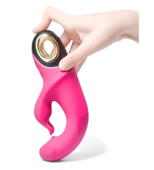 Růžový vibrátor se zajíčkem - hladký