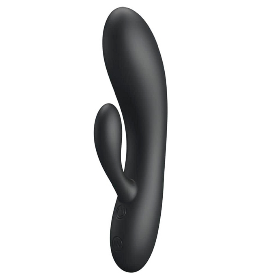 Černý kompaktní vibrátor králíček