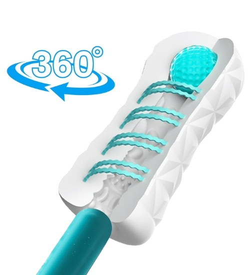 Bílý masturbátor s kuličkou 360