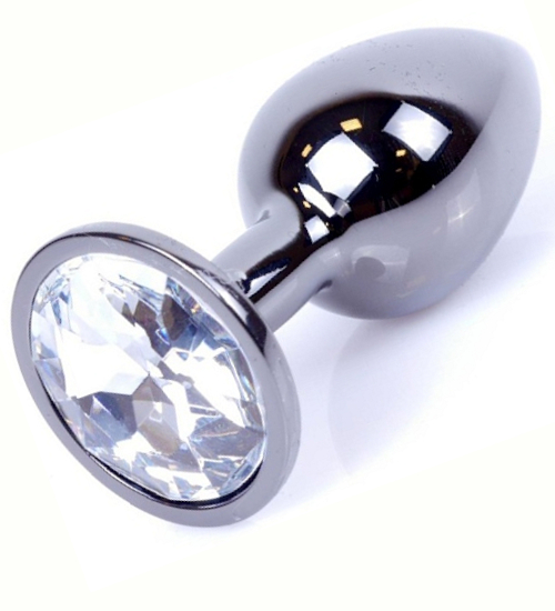 Černá zástrčka se stříbrným krystalem