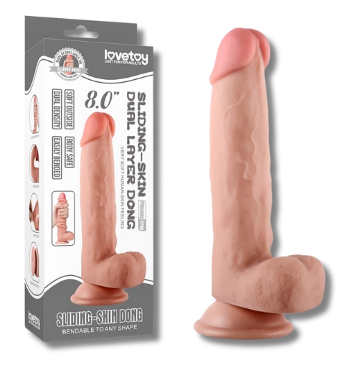 Dildo s pružnou kůží