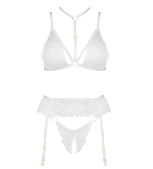 Bílá souprava s dekorativním hokerem