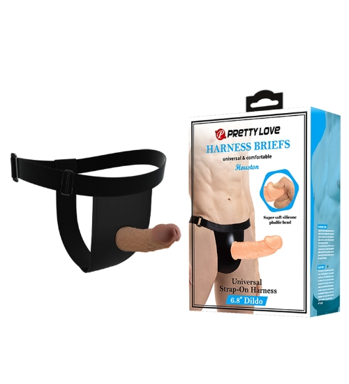 Silikonový strap-on s měkkou hlavičkou