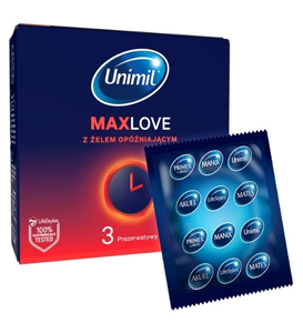 Kondomy MaxLove s gelem oddalujícím ejakulaci