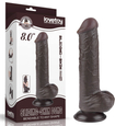 Hnědé dildo s varlaty
