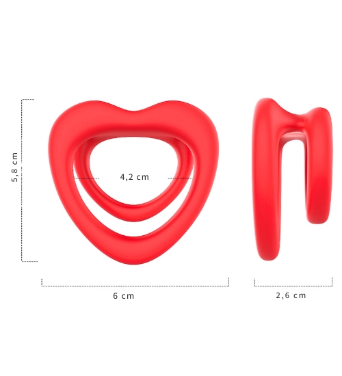 Dvojitý prsten se srdcem