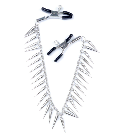 Svorky na bradavky, ostrý náhrdelník