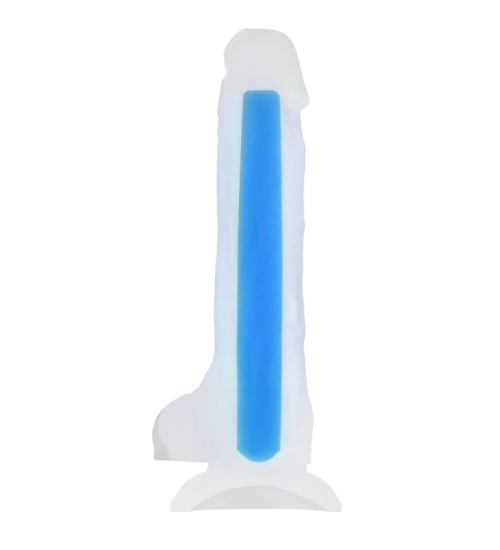 Penis svítí modře