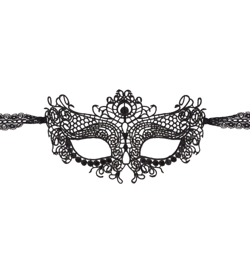 Smyslná vyšívaná maska na oči