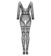 Černé bodystocking s dlouhým rukávem
