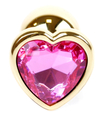 Zlatá zátka s růžovým srdcem