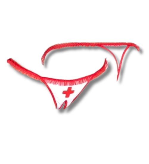 Tanga s otvorem v rozkroku pro zdravotní sestru