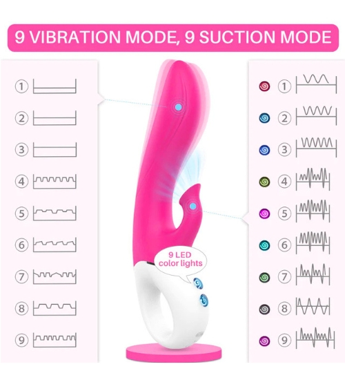 Silikonový vibrátor bodu G s klitoriálním výstupkem