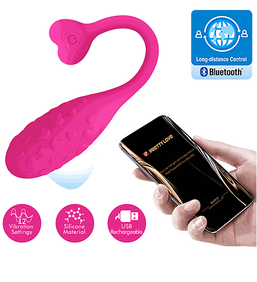 Vibrační kulka potěšení ovládaná aplikací 