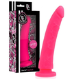 Neonově růžové silikonové dildo s přísavkou