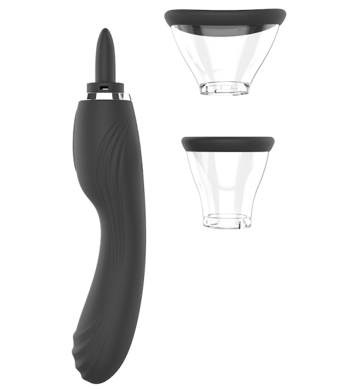 Vibrátor s funkcí jazyka a sání