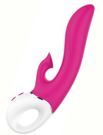 Silikonový vibrátor bodu G s klitoriálním výstupkem