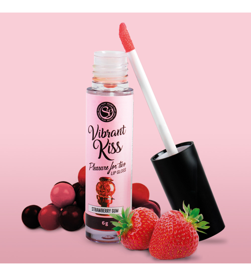 Lip Gloss Vibrant – vibrační lesk na rty jahodová žvýkačka