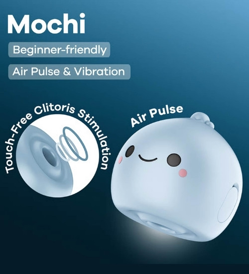 Roztomilé modré Mochi - bezdotykový stimulátor klitorisu