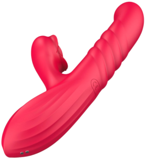 Růžový vibrátor pro stimulaci bodu G a klitorisu