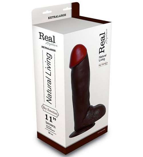 Obrovské hnědé dildo