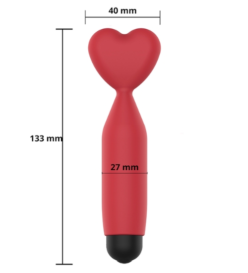 Mini masážní přístroj na klitoris - vibrační srdce