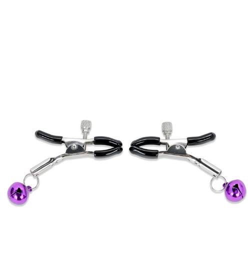 Kovové klipy s fialovými zvonky