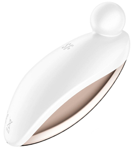 Bílý masážní přístroj na klitoris