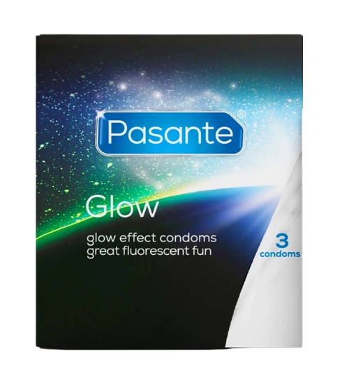 Svítící kondomy Pasante Glow 3 ks