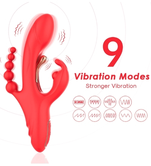 Rabbit vibrátor s análním stimulátorem