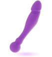 Flexibilní fialové oboustranné dildo