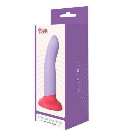 Pružné fialové dildo s červenou přísavkou