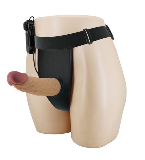 Vibrační strap-on s měkkou špičkou