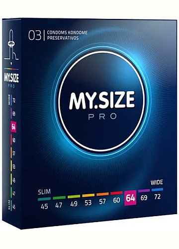 Kondomy MY.SIZE Pro 64 mm - 3 ks